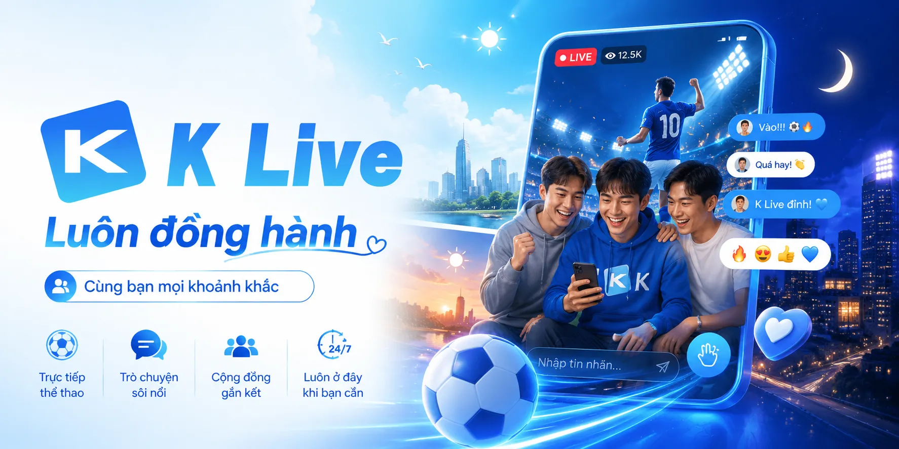 K LIVE sắp ra mắt: Livestream thể thao và giải trí luôn đồng hành