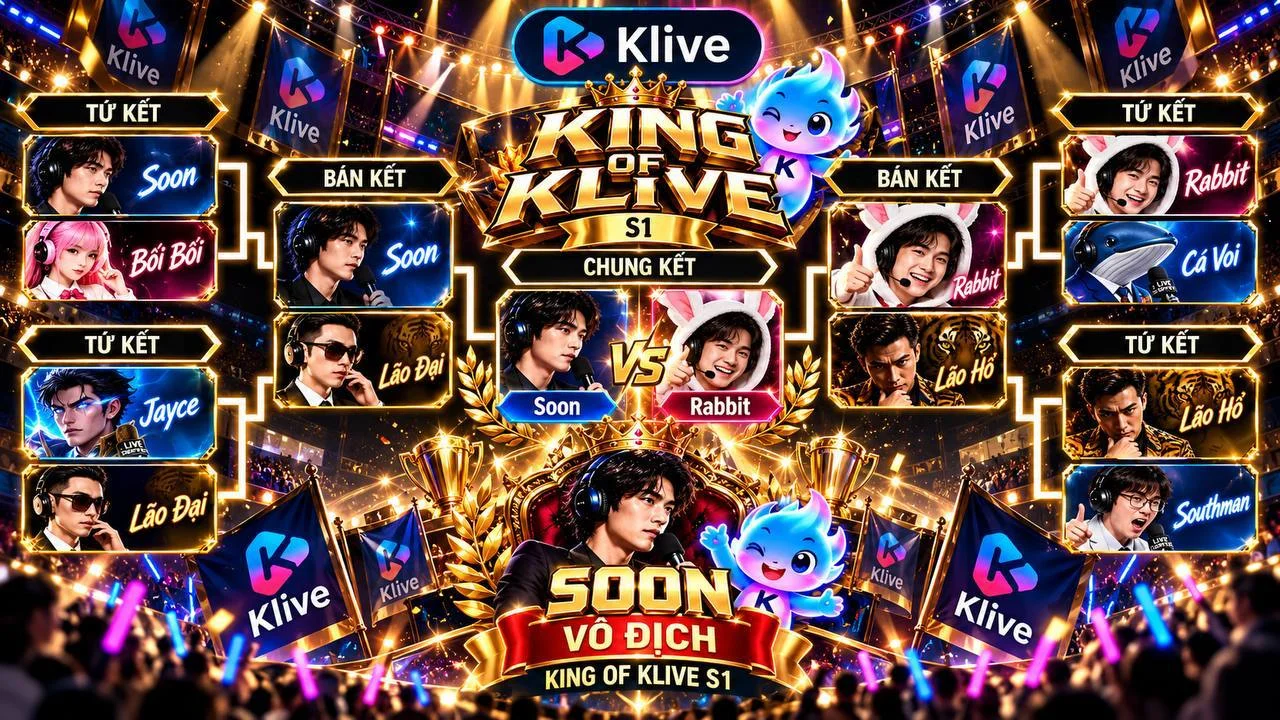 BLV SOON ĐĂNG QUANG KING OF KLIVE S1, KHÉP LẠI HÀNH TRÌNH CẠNH TRANH KỊCH TÍNH VỚI PHẦN THƯỞNG 688U