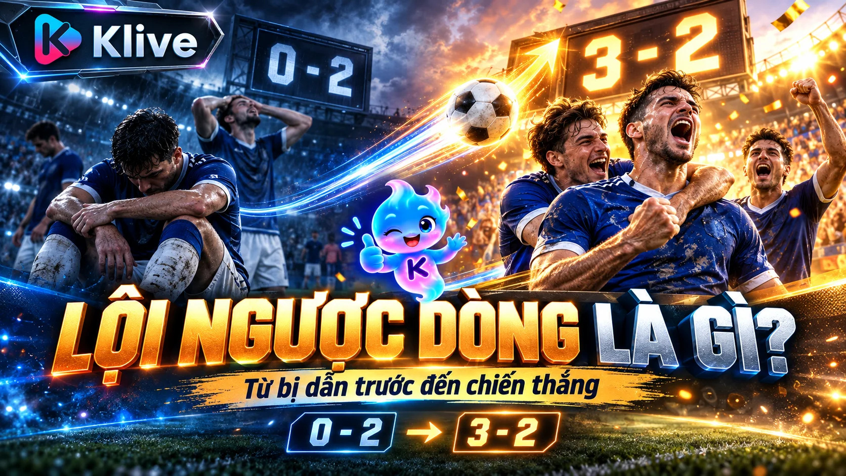Lội ngược dòng trong bóng đá là gì? Một màn ngược dòng thường diễn ra như thế nào?