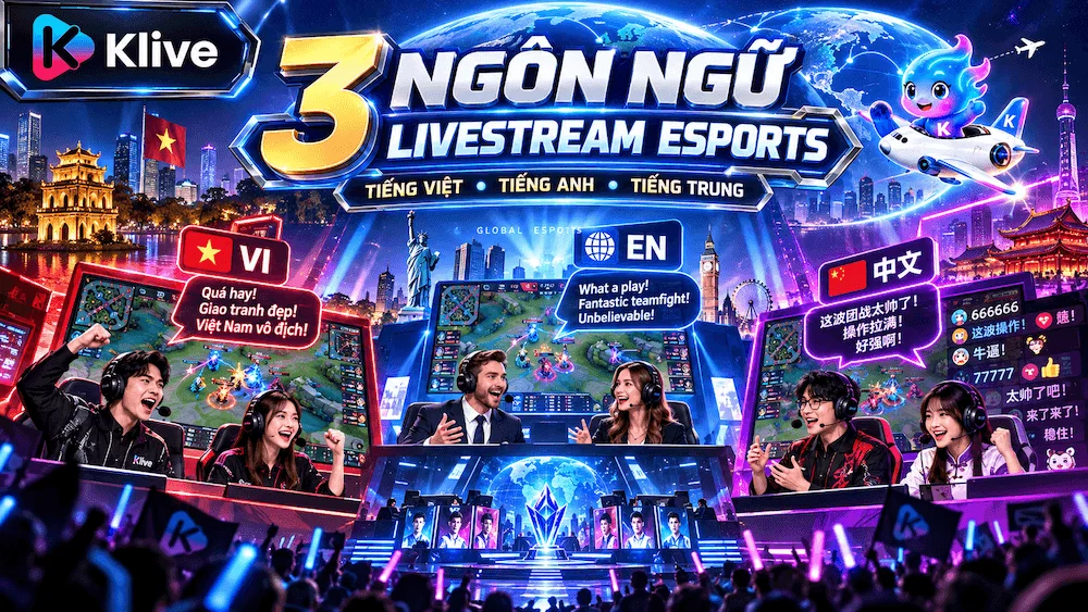 Livestream Esports tiếng Việt, tiếng Anh và tiếng Trung khác nhau thế nào?